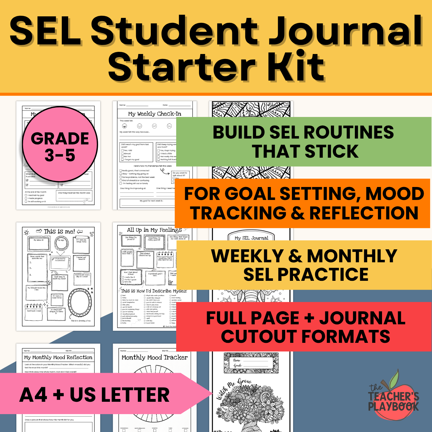 SEL Student Journal Starter Kit for Grades 3-5