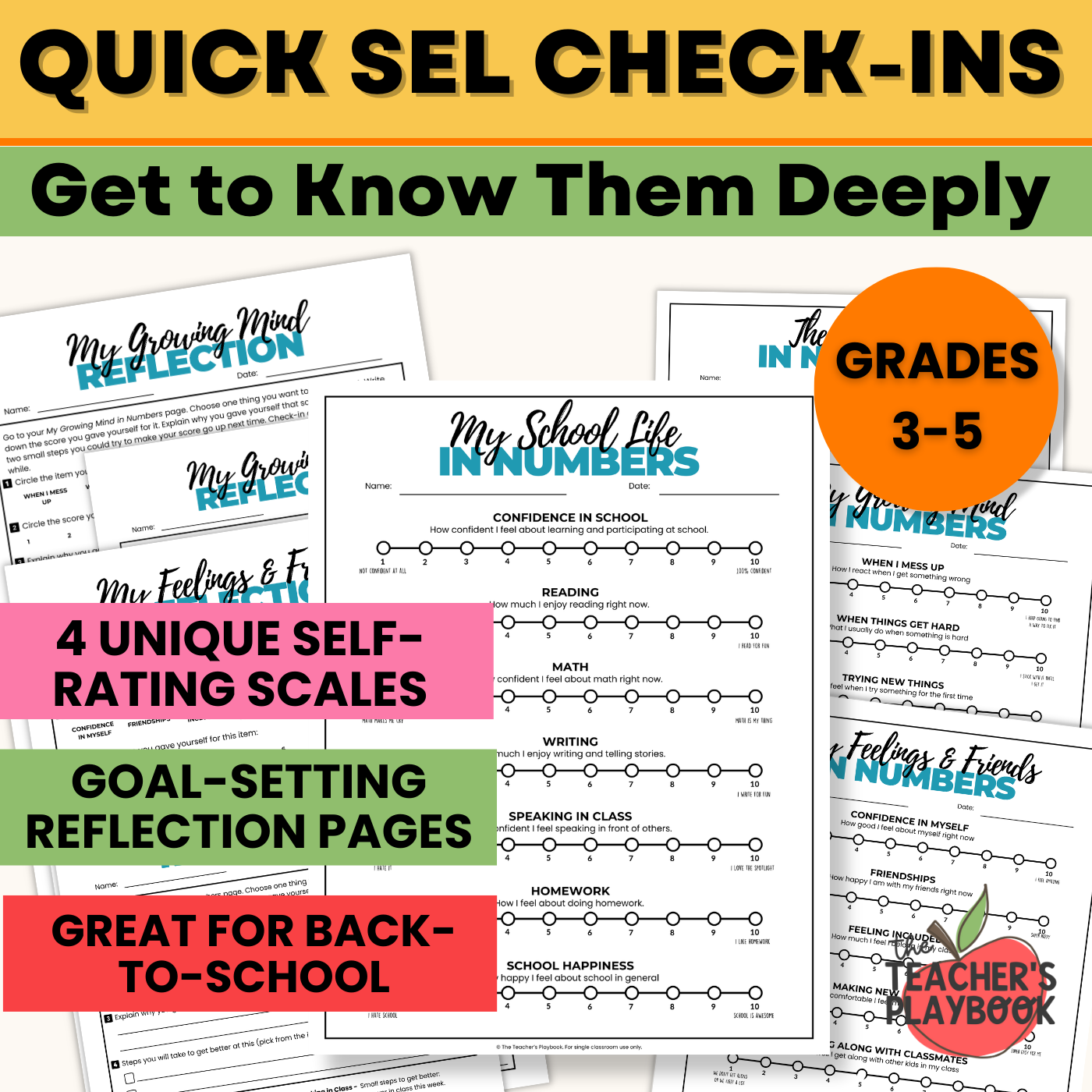 SEL Student Check-In & Reflection Toolkit - Grades 3-5
