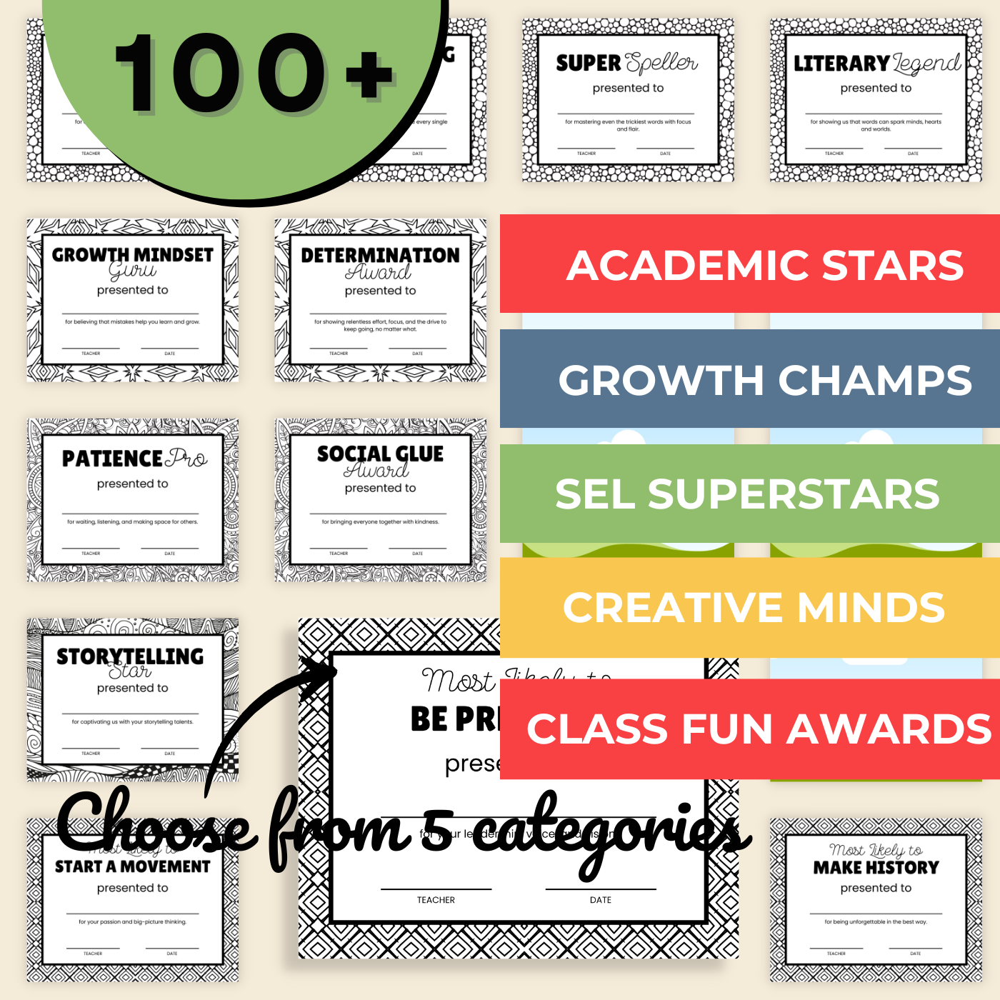 Elementary Student Awards Bundle | End-of-Year Certificates - Grades 1-5