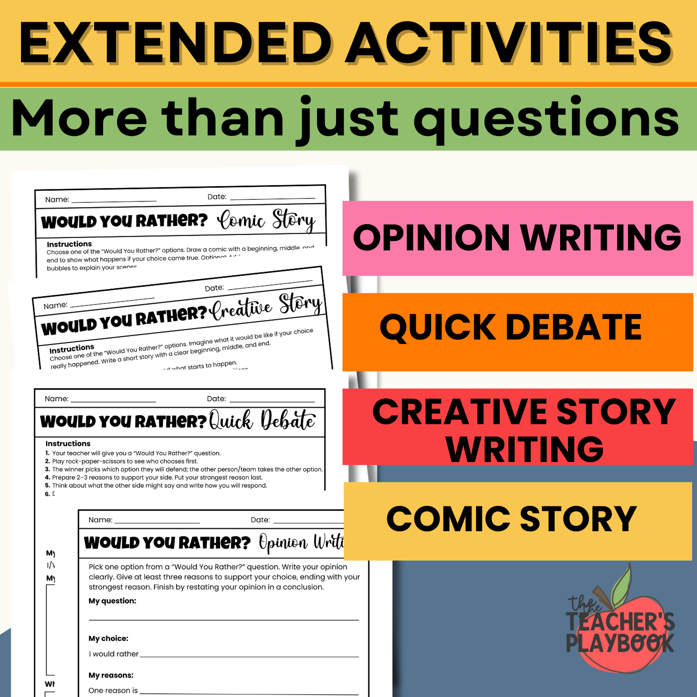 Would-You-Rather Kit: Icebreakers & SEL Activities - Grades 3-6