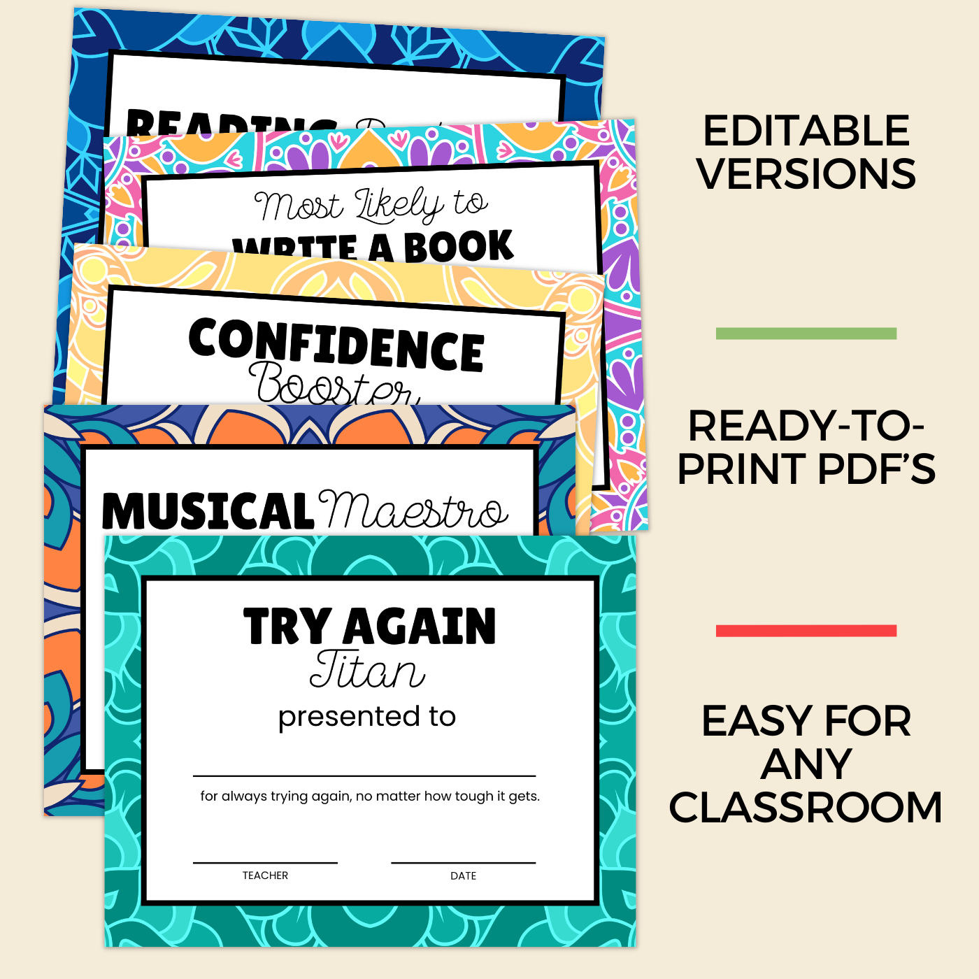 Elementary Student Awards Bundle | End-of-Year Certificates - Grades 1-5