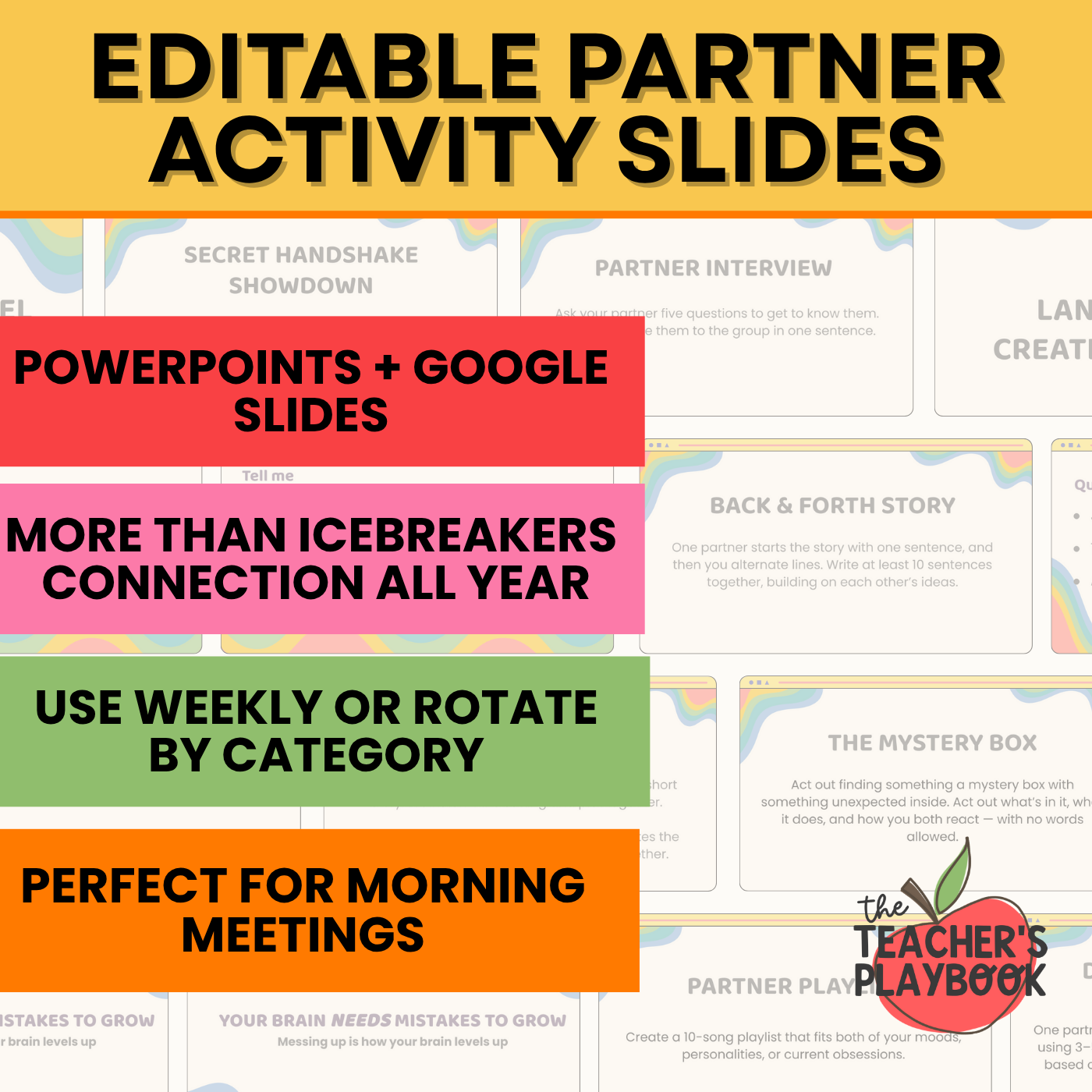 Find Your Match Partner Cards & Partner Activities