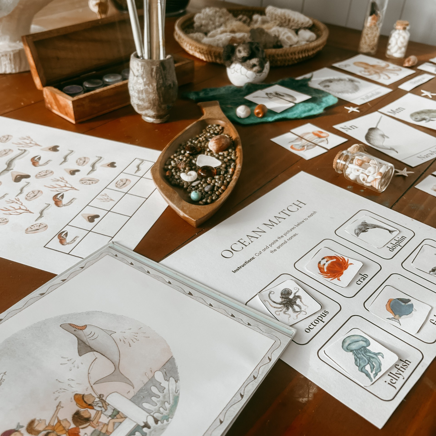 Ocean Animals Learning Pack