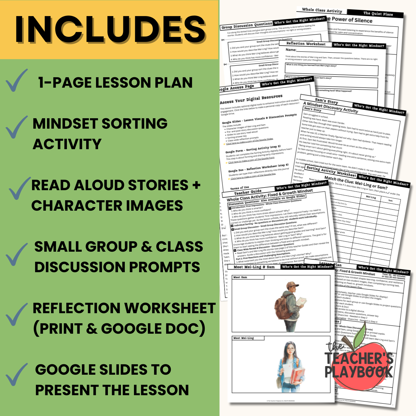 Who's Got The Right Mindset? Growth Mindset SEL Lesson - Grades 3-5