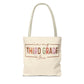 Personalized Third Grade Tote Bag, Back to School Gift, Teacher Appreciation Gift, Eco-Friendly Shopping Bag, Classroom Essentials