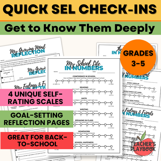 SEL Student Check-In & Reflection Toolkit - Grades 3-5