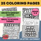 Growth Mindset & Back to School Coloring Pages - Grade 3-8