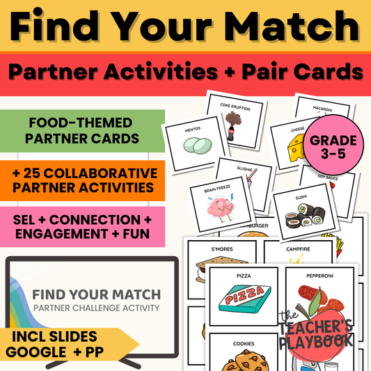 Find Your Match Partner Cards & Partner Activities