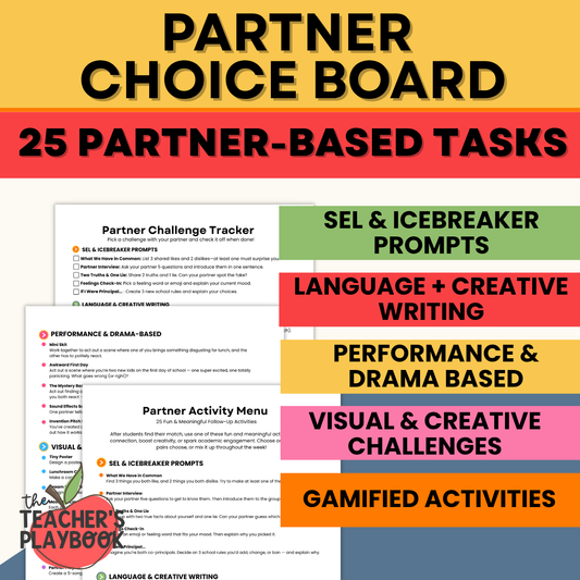 Find Your Match Partner Cards & Partner Activities