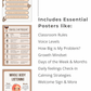 Boho Classroom Poster Set