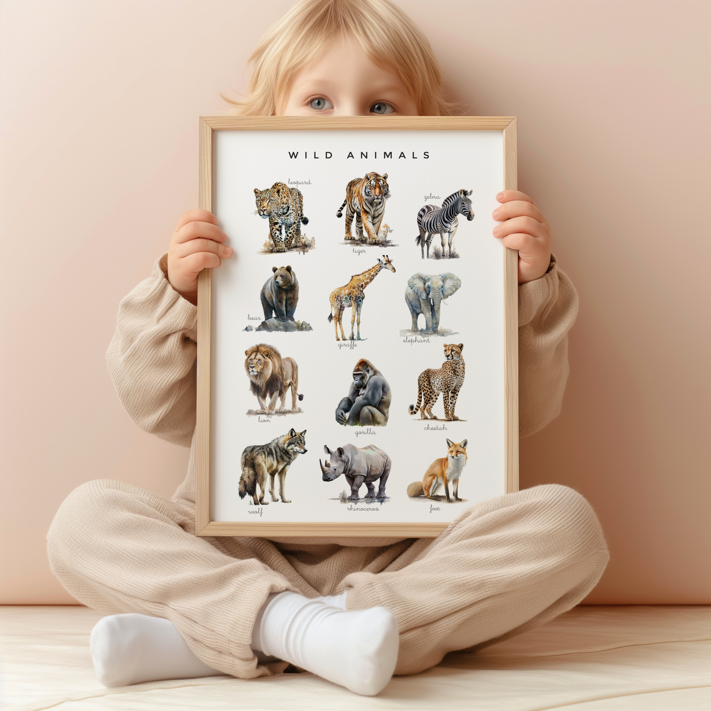 Animal Poster Set - Set of 5 Printable Posters