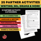 Halloween Partner Cards & Activities - Grades 3-5