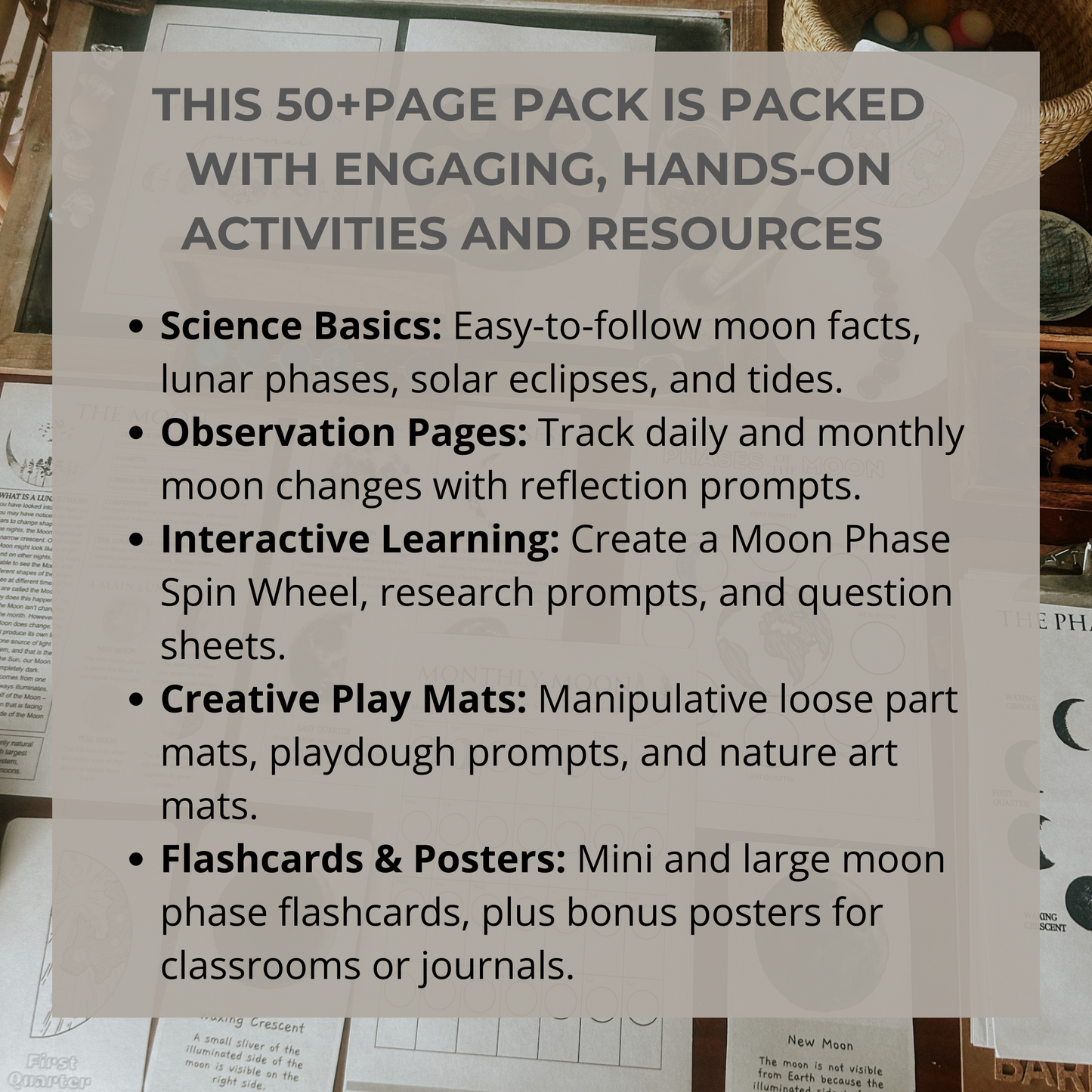 Moon Study & Activity Pack