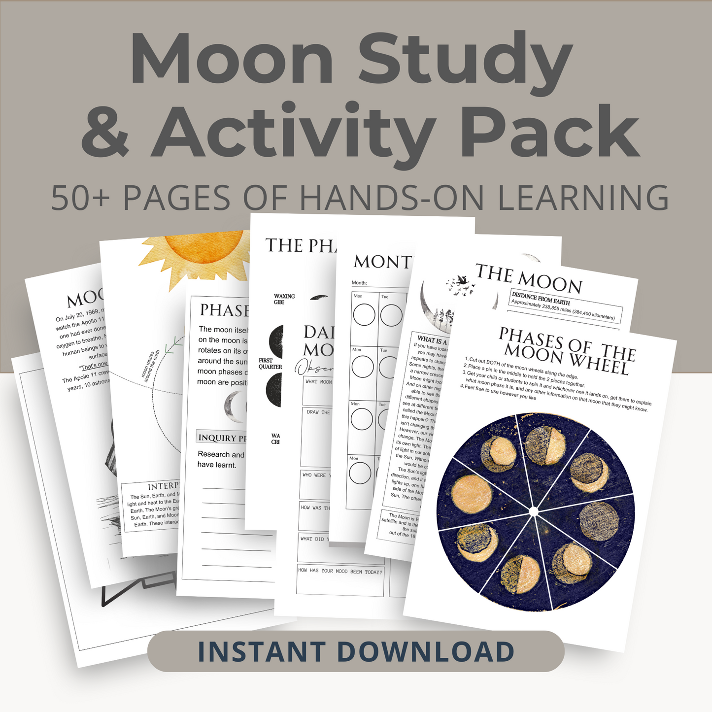 Moon Study & Activity Pack