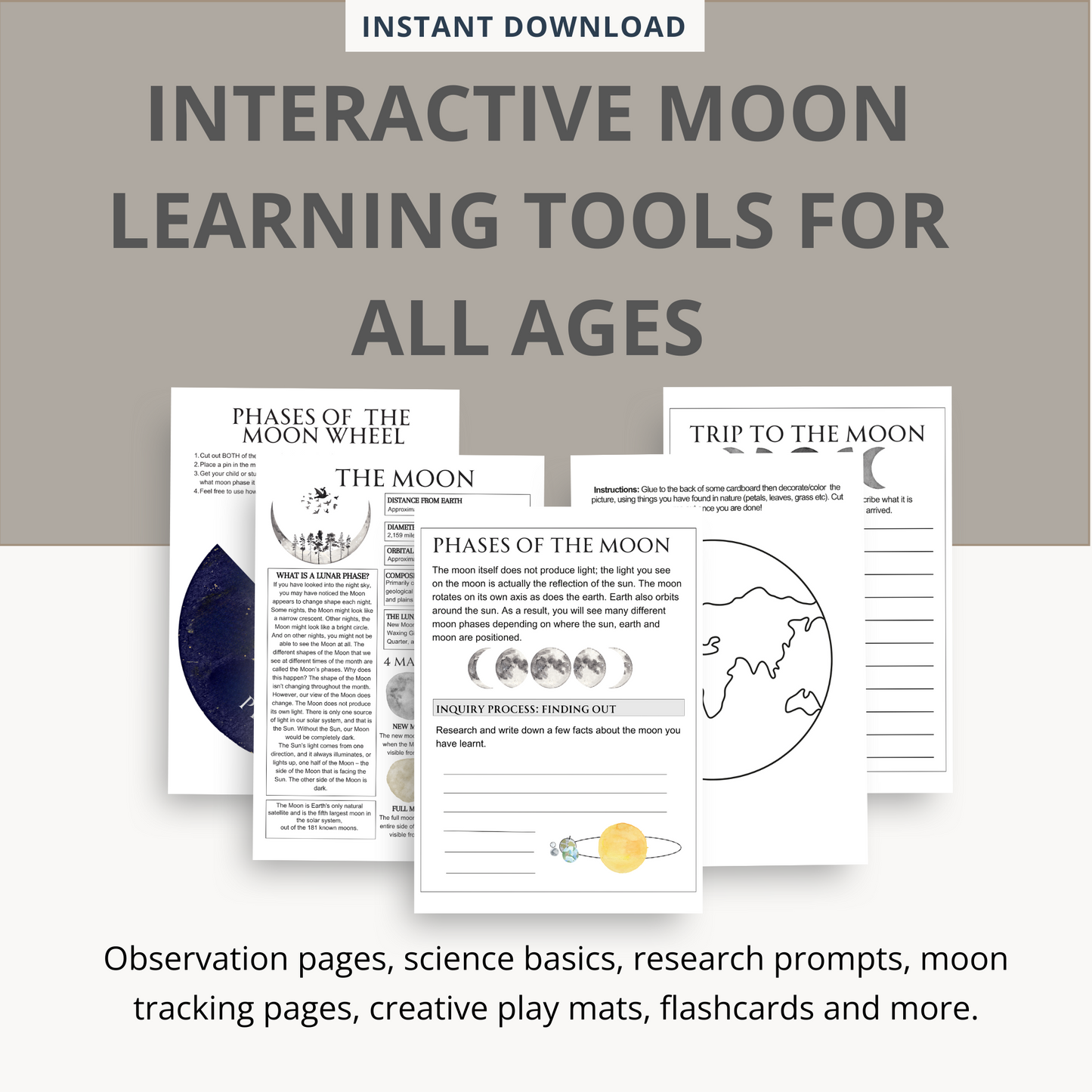 Moon Study & Activity Pack