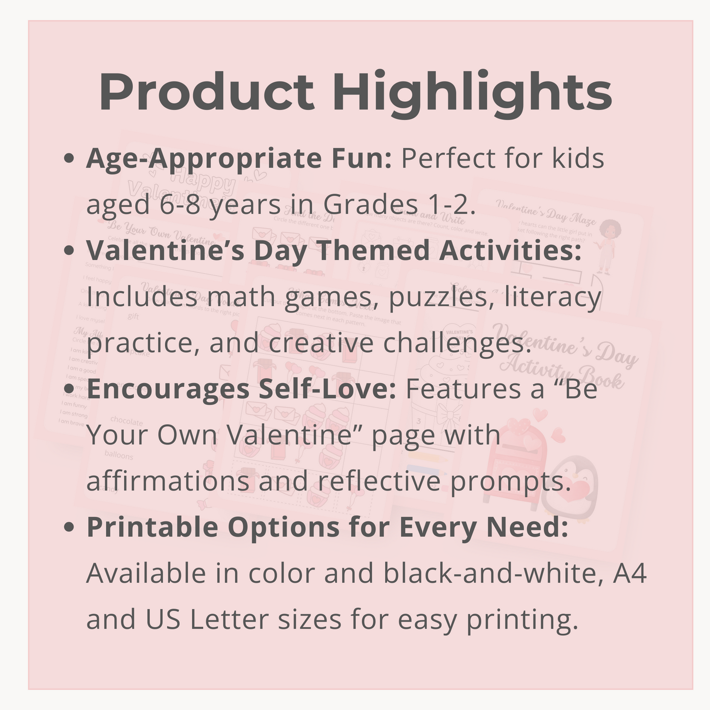 Valentine's Day Activity Book